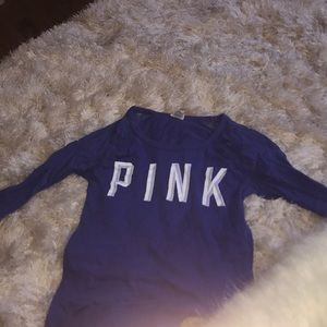 blue long sleeve shirt